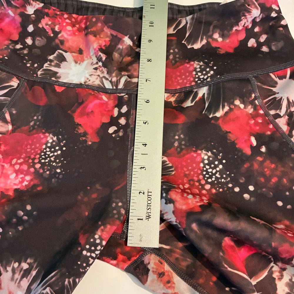 Title Nine Womens L/M Mad Dash Floral Tights High Rise Activewear Leggings - Picture 4 of 12